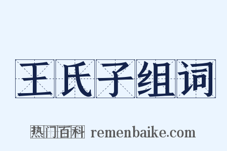 王氏子组词是什么意思的图片